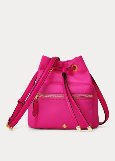 Bolsos De Mano Ralph Lauren Mujer Fucsia Oscuro - Nylon Mini Debby II Bag - PXOHE7106